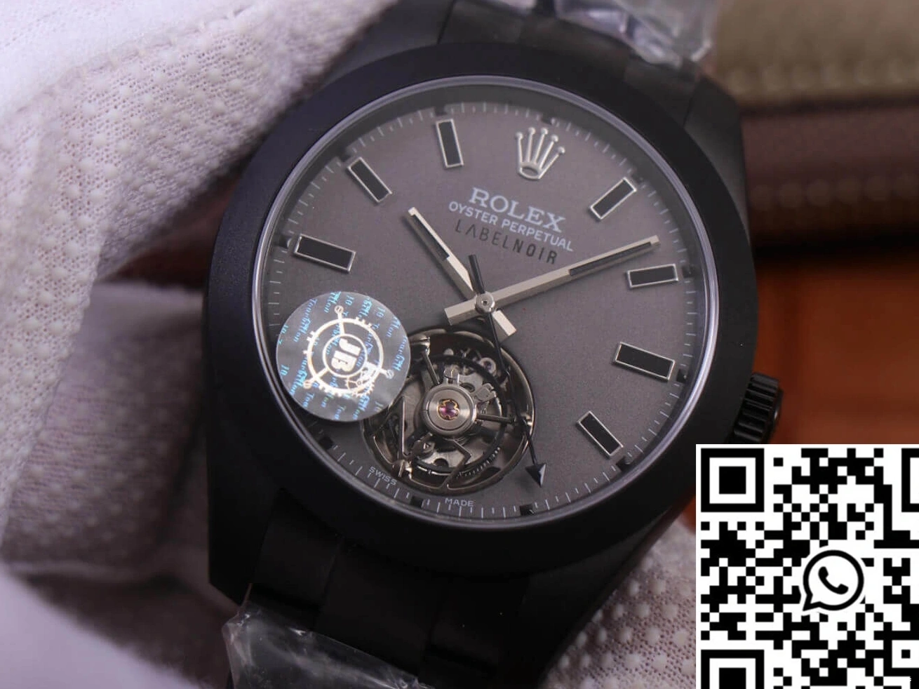Label watch Noir Replica case LNT01HS-001 Base Rolex Design 116400 Black Milgauss Factory JB 0514